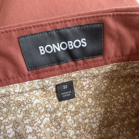 Bonobos Men's Shorts Stretch Washed Chino Coral 30 x 9 NEW - Picture 7 of 7